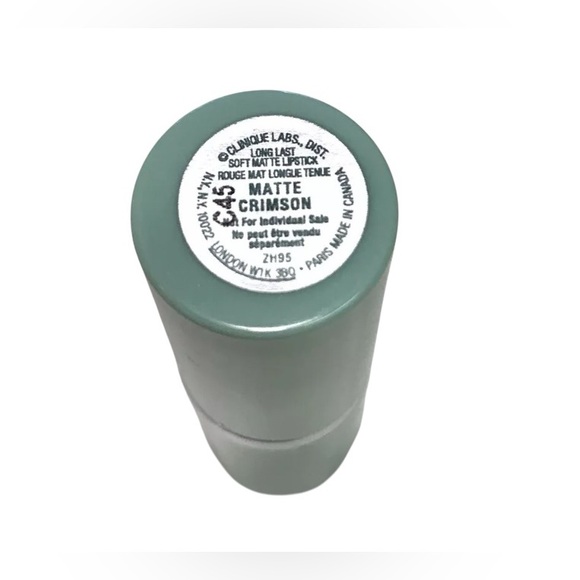 Clinique Long Last Soft Matte Lipstick 45 Matte Crimson Full Size - Picture 4 of 4